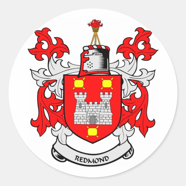 REDMOND-Wappen Runder Aufkleber (Vorderseite)