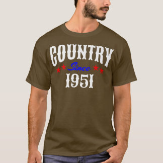 Redneck 71 Jahre Geboren 1951 Country Music 71 T-Shirt
