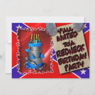 REDNECK BIRTHDAY PARTY INVITATION - DUCT TAPE EINLADUNG