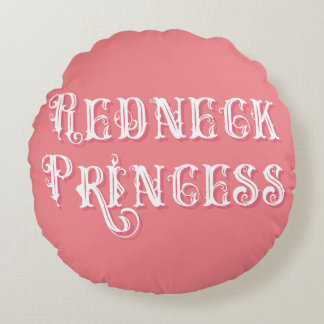 Redneck druckt Extravaganten Text rosa Rundes Kissen