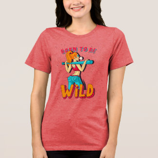 Redneck-Frau - Wild Geboren Tri-Blend Shirt