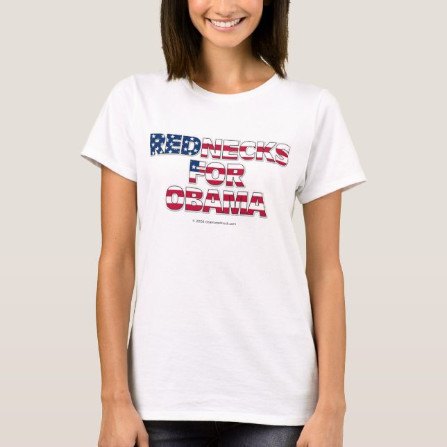 Redneck für Obama Ladys T - Shirt (Vorderseite)