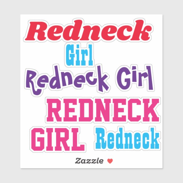 Redneck Girl Clear Stickers Car oder Notebook Aufkleber (Blatt)