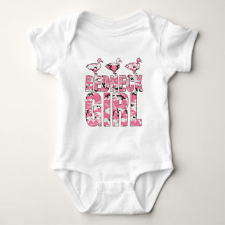 Redneck Girl Pink Camouflage 3 Enten Baby Strampler