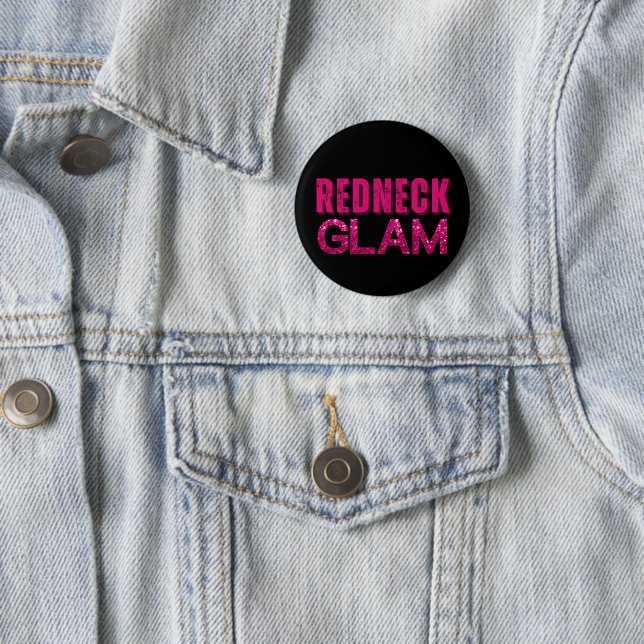 Redneck Glam Pink Glitzer Button (Beispiel)