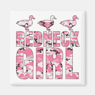 Redneck-Mädchen-Rosa-Tarnung 3 Enten Magnet