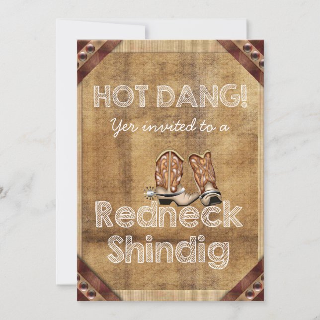 Redneck-Party Einladungen (Vorderseite)