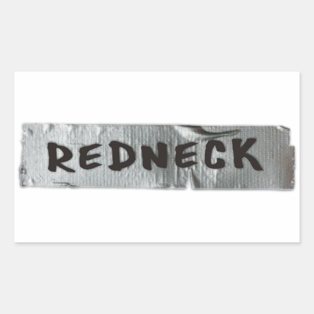 REDNECK RECHTECKIGER AUFKLEBER (Vorderseite)