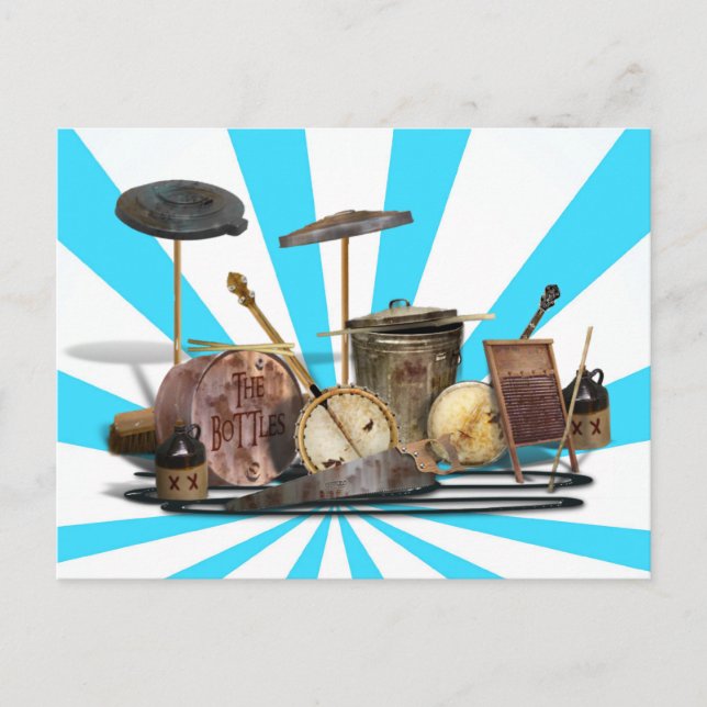 Redneck Rock Band Postkarte (Vorderseite)