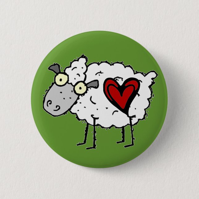 Redneck-Schatz - Schaf-Liebe Button (Vorderseite)