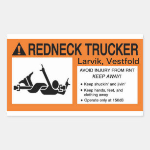 Redneck Trucker Rechteckiger Aufkleber