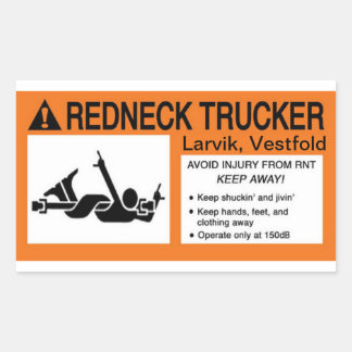 Redneck Trucker Rechteckiger Aufkleber