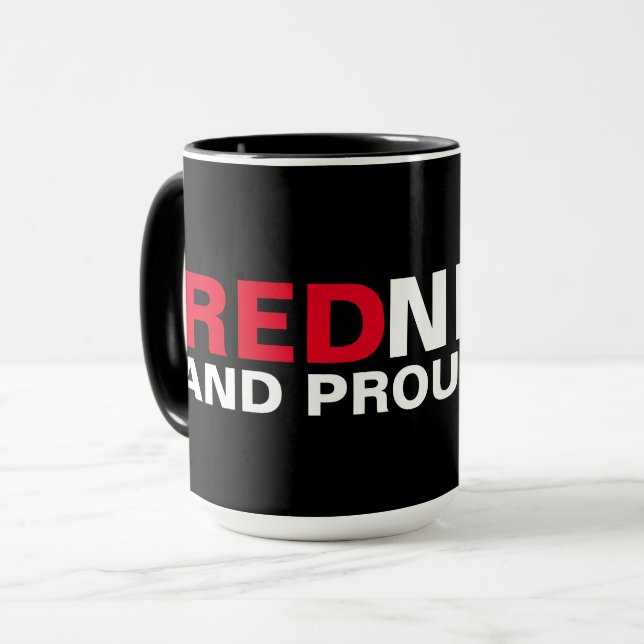 Redneck und Stolz Tasse (Vorderseite Links)