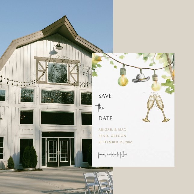 Redneck Wedding Cowboy Hat Save the Date (Von Creator hochgeladen)