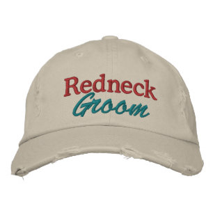 Redneck Wedding - Groom by SRF Bestickte Kappe