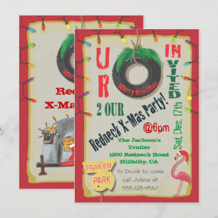 Redneck Weihnachten Party Einladungen