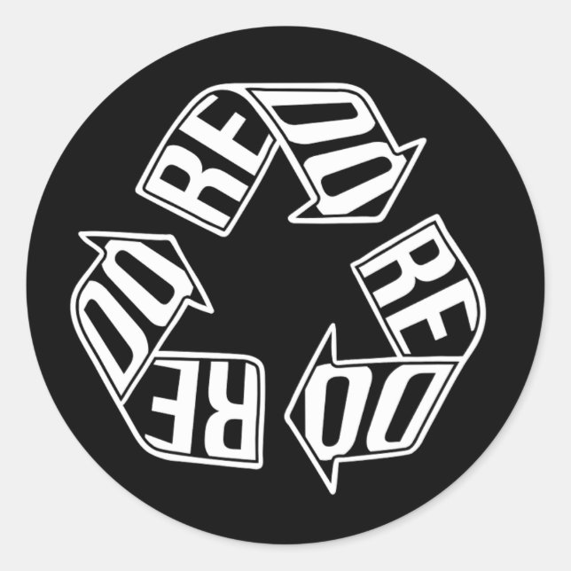 Redo Runder Aufkleber (Vorderseite)
