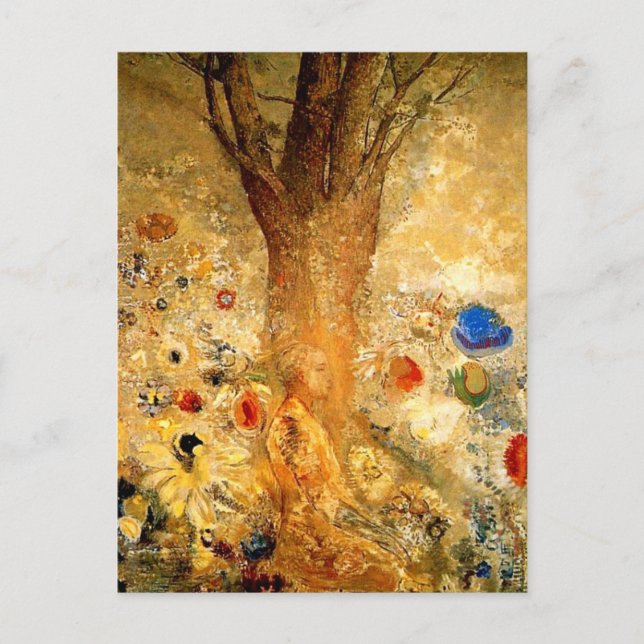 Redon - Buddha in seiner Jugend Postkarte (Vorderseite)