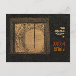 Redon Face hinter einem Fenster CC0681 Postcard Postkarte