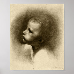 Redon - Kopf des heiligen Johannes des Täufers Poster