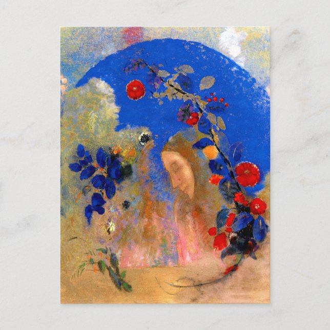 Redon - Profil unter einem Pfeil Postkarte (Vorderseite)