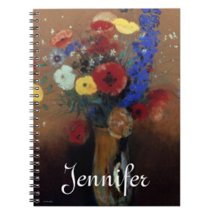 Redon: Wilde Blumen, C1912 Notizblock