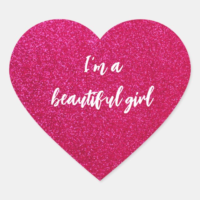Redonda Inspirational bodypositive phrase Herz-Aufkleber (Vorderseite)