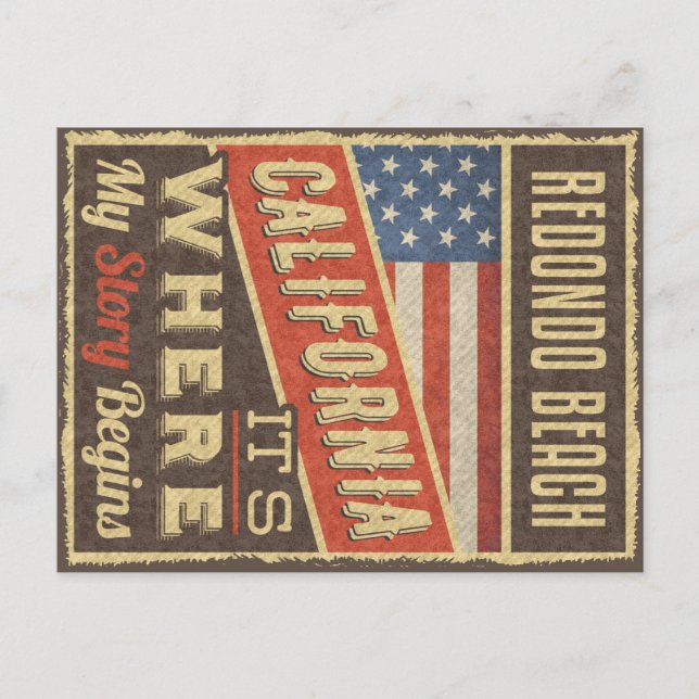 Redondo Beach California Postkarte (Vorderseite)