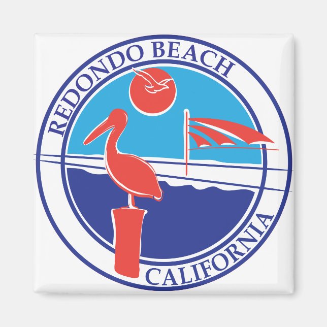 Redondo Beach Color Logo 01 Magnet (Vorne)