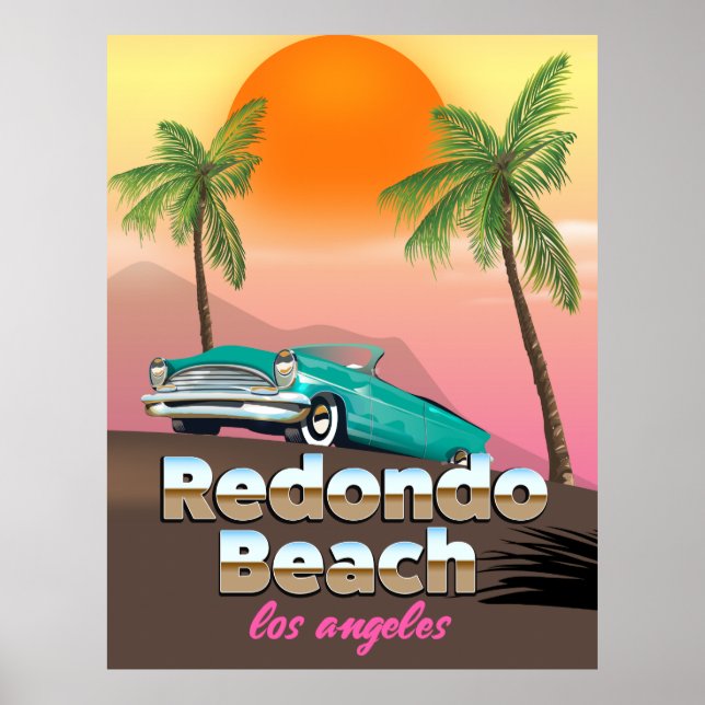 Redondo Beach LA travel poster (Vorne)