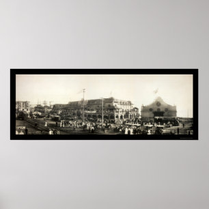 Redondo- Beachleute-Foto 1910 Poster