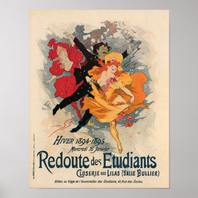 Redoute des Etudiants 1894 Poster (Vorne)
