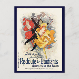 Redoute des Etudiants, Jules Chéret Postkarte