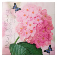 Redoute French Pink Hydrangea Keramik Tile