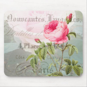 Redoute French Rose Mousepad