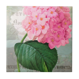 Redoute Pink Hydrangea Keramik Tile Fliese