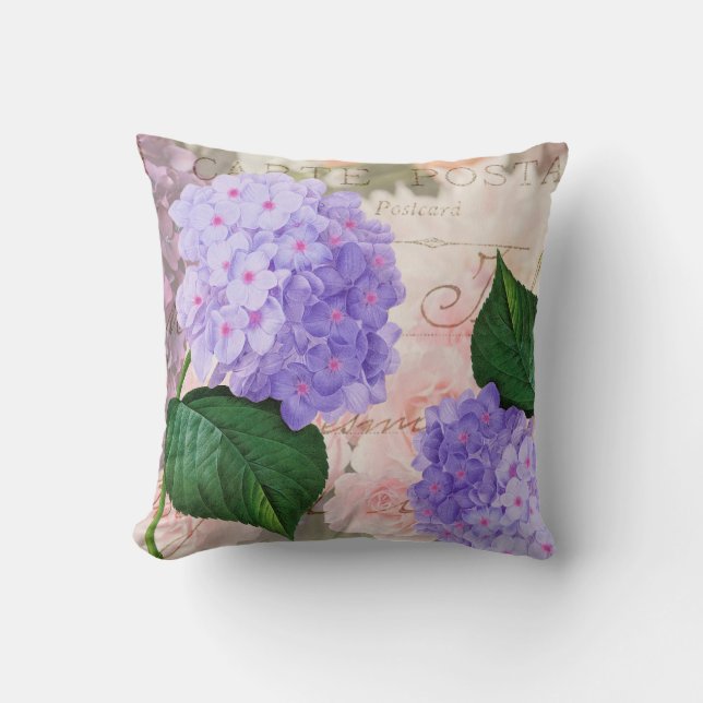 Redoute Purple Flowers Kissen (Vorderseite)