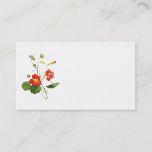 Redoute Red Blume Business Card Visitenkarte