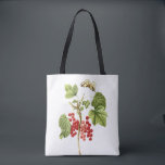 Redoute Red Currants with Butterfly Tote Tasche<br><div class="desc">A Redoute image of red currants and a butterfly.</div>
