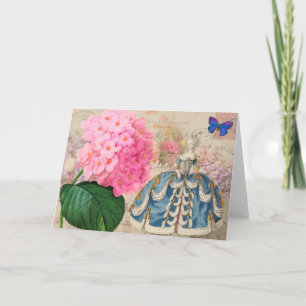 Redoute rosa Hydrangea-Gruß-Karte Karte