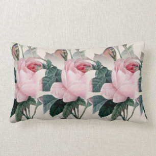 Redoute Rosen-Schmetterlings-Vintages Lendenkissen