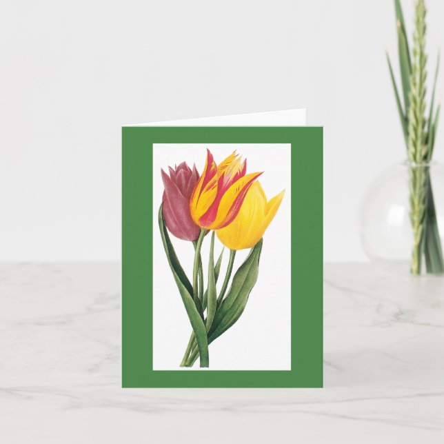 Redoute Tulip Carte pour notes (Devant)