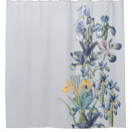 Redoutes blaue Iris-Blumen-Blumengarten Duschvorhang