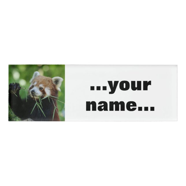 RedPanda 002 Namenschild (Vorderseite)