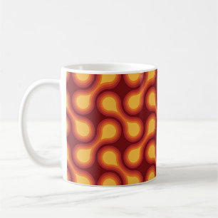 Reds des Grafischen Kreises von Funky 1970s Kaffeetasse