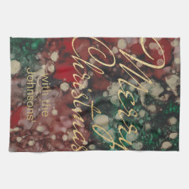 Reds Grüntöne Golds Personalisieren Küche Geschirrtuch