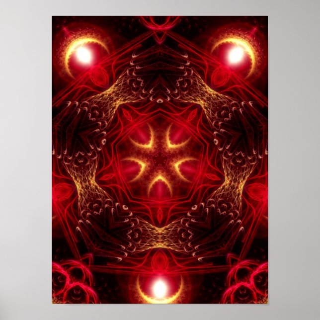 Redstaro Geometry Fraktal Art Poster (Vorne)