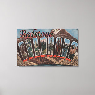 Redstone, Colorado - große Buchstabe-Szenen Leinwanddruck