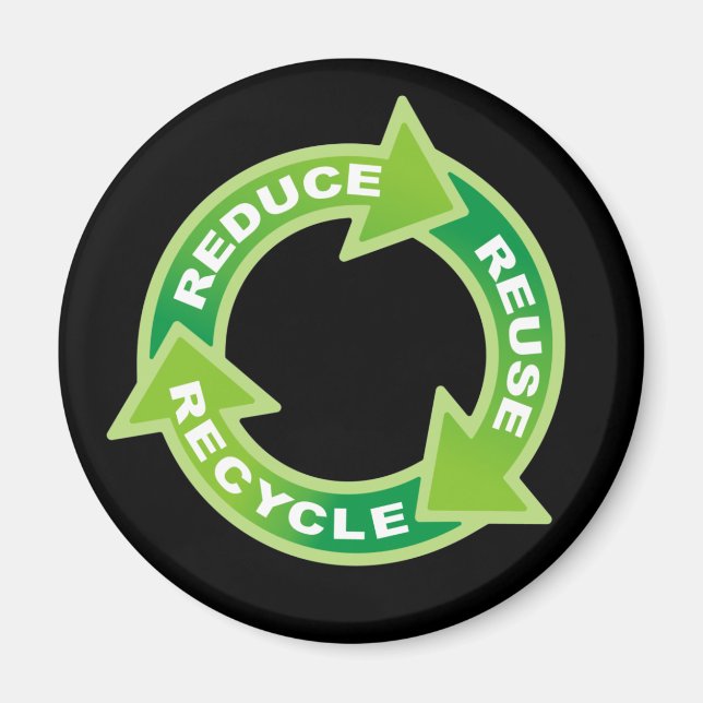 Reduce Reuse Recycle Magnet (Vorne)