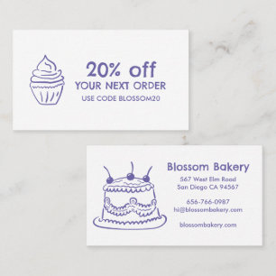 Réduction Carte de fidélité Boulangerie Pâtisserie Gâteau
